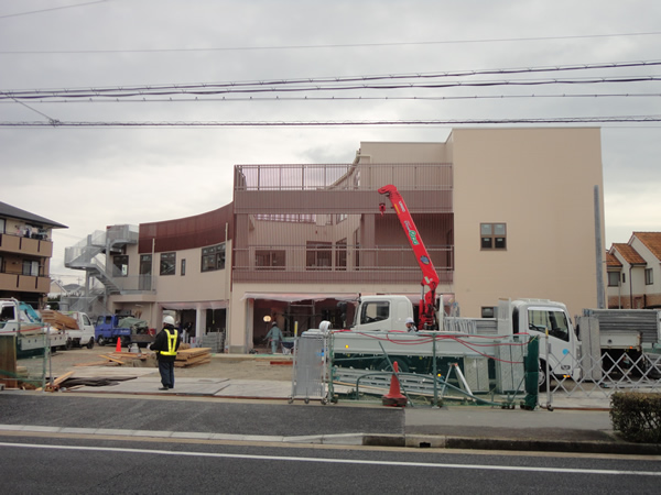 足場が外れました。